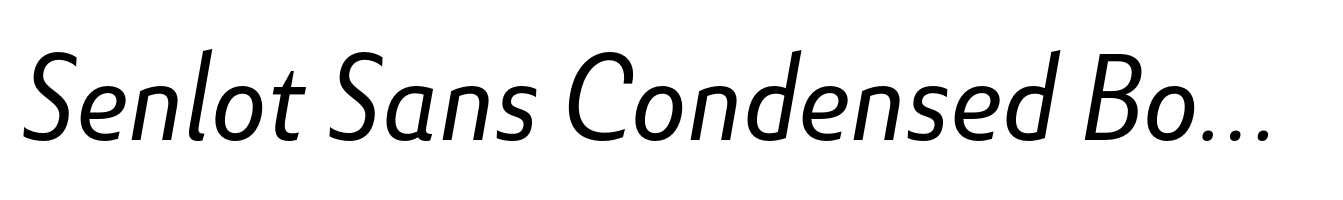 Senlot Sans Condensed Book Italic